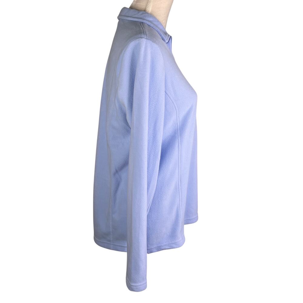 Lands End Anyweather Fleece Quarter Zip Pullover Clear Blue Sky M 10-12 New - Picture 6 of 8